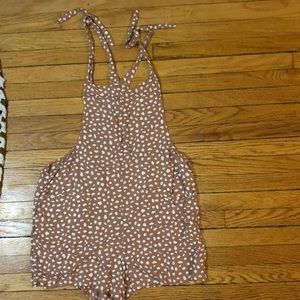 Aerie Shoulder Tie Overall Shorts